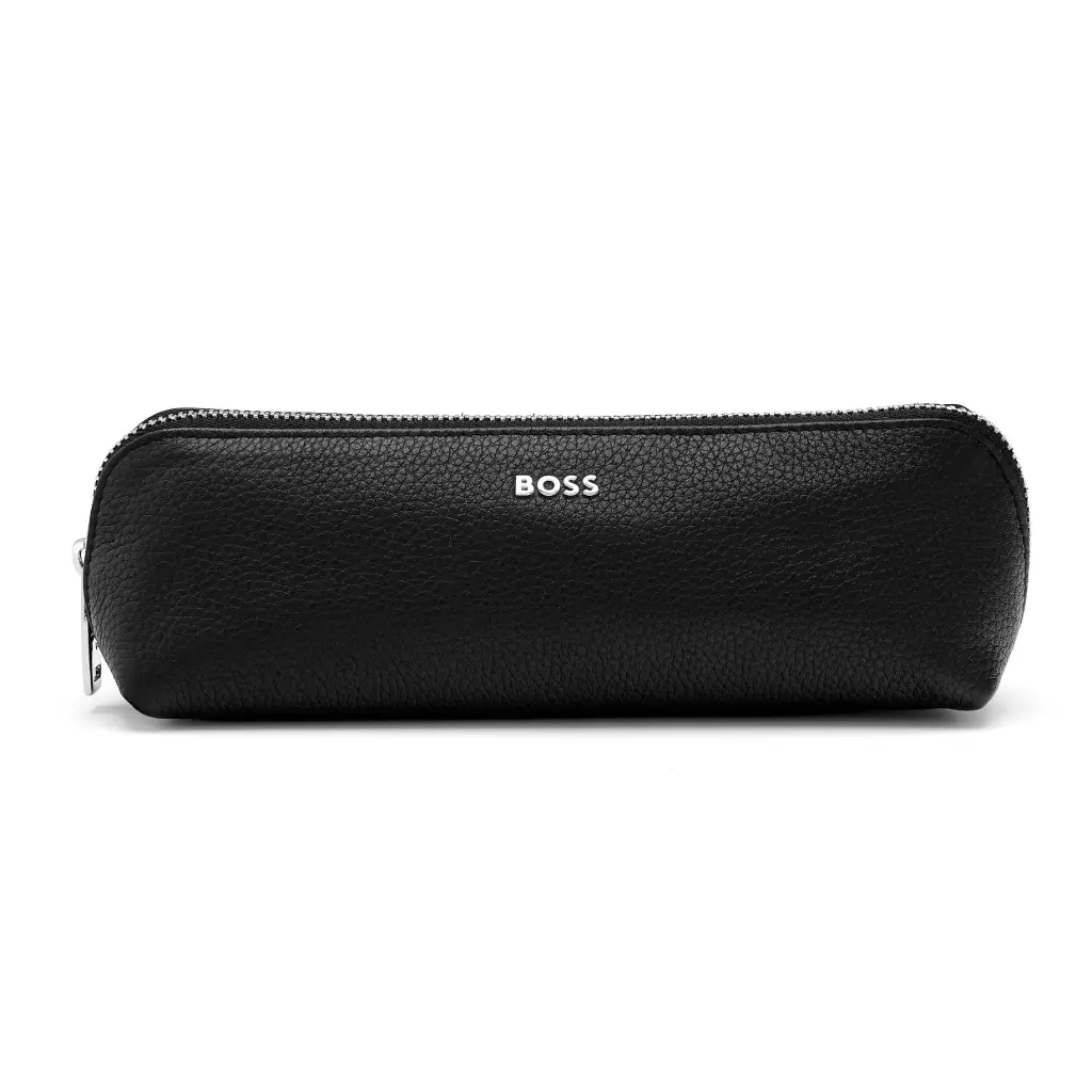 Trousse à stylos Classic Grained Black