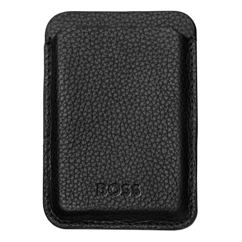 Porte-cartes avec Magnet Mobile Classic Grained Black