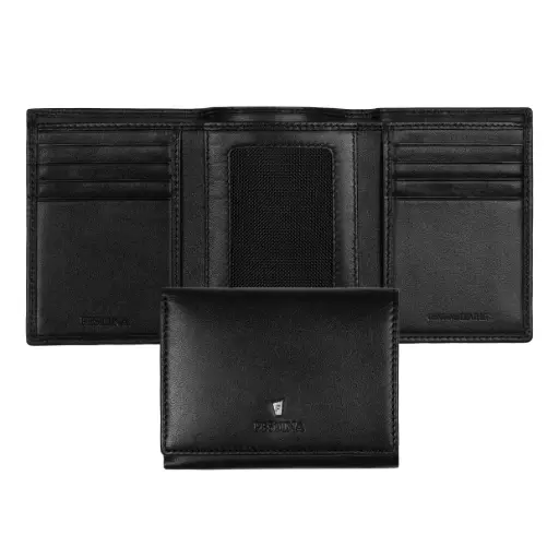 [FLE102A] Porte-cartes Trifold Classicals Black