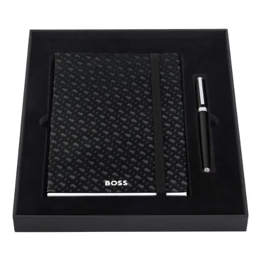 [HPHR412J] Parure HUGO BOSS (stylo roller & carnet A5)