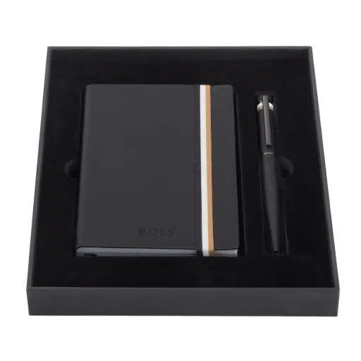 [HPNN352A] Parure HUGO BOSS Black (stylo bille & carnet A6)