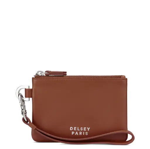 Pochette en cuir lisse